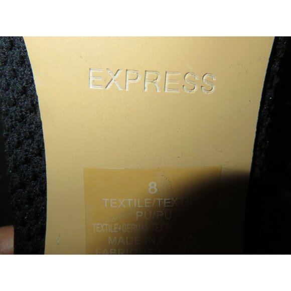 Express Black Knit Sock Mesh Open Toe Ankle Boots Booties size 8 - Picture 12 of 12